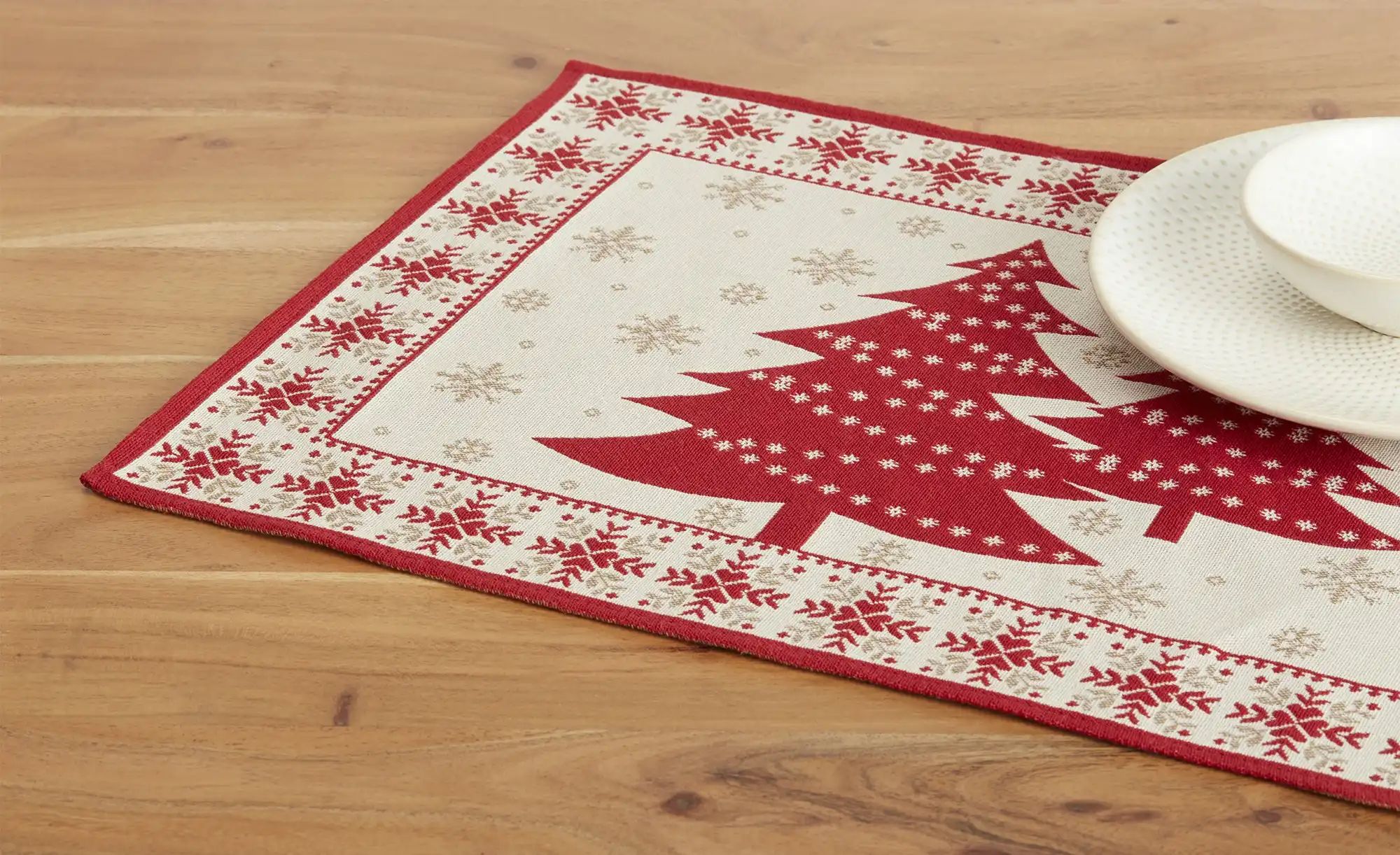 como Platzset  Weihnachten ¦ beige ¦ Baumwollmischgewebe ¦ Maße (cm): B: 32 günstig online kaufen