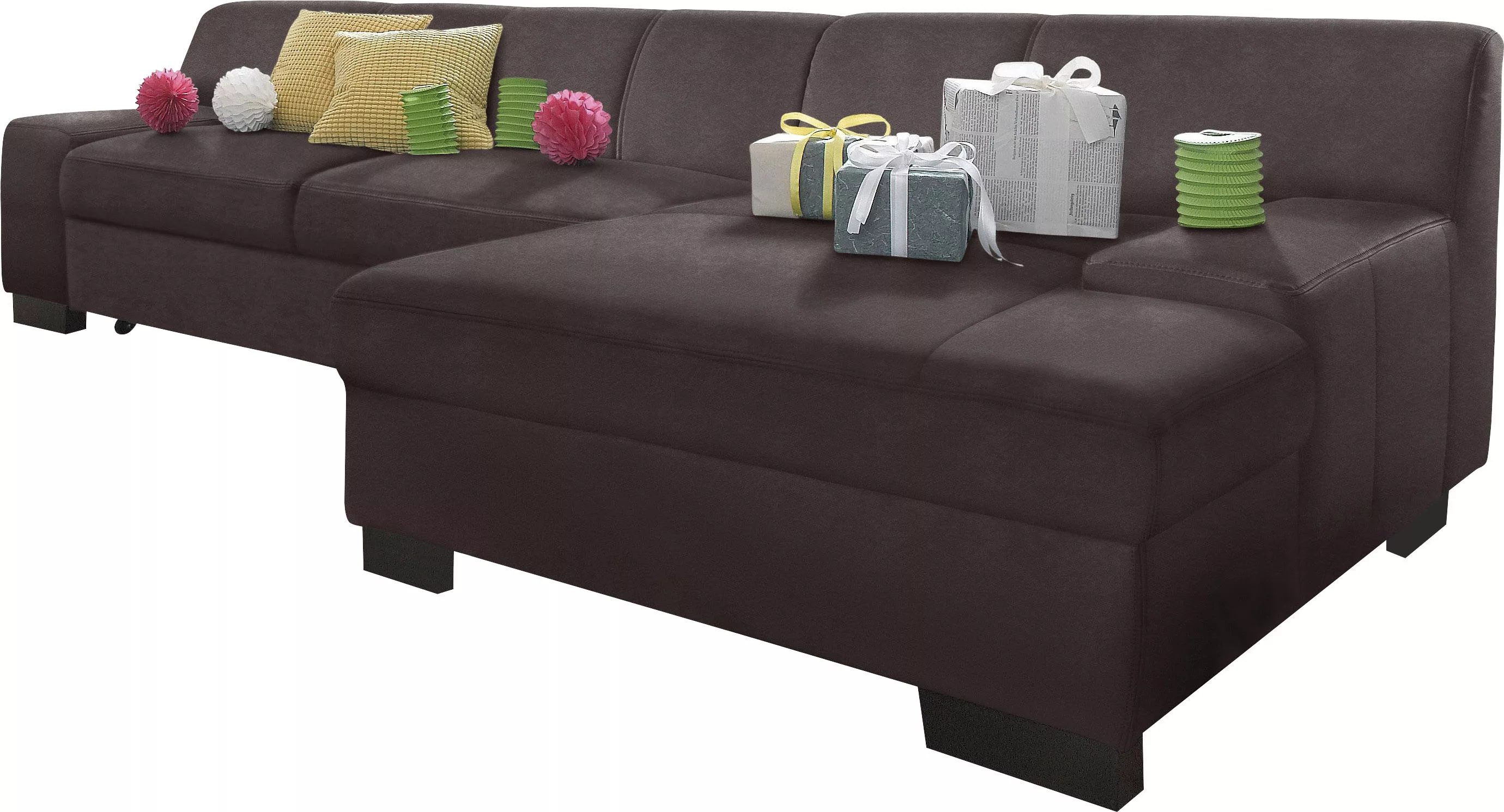 DOMO collection Ecksofa "Norma Top L-Form", wahlweise mit Bettfunktion günstig online kaufen