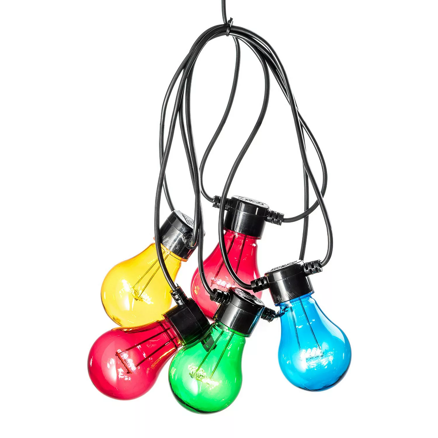 Konstsmide LED-Lichterkette Outdoor Biergarten 10 Glühbirnen Bunt günstig online kaufen