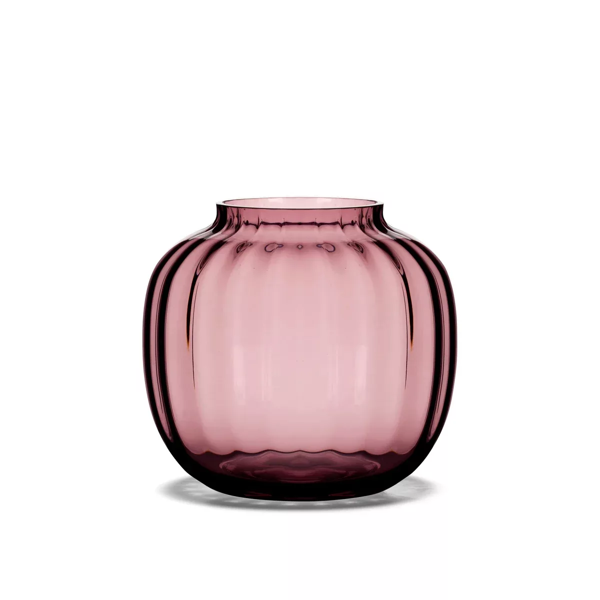 Holmegaard - Primula Vase rund H 12.5cm - pflaume/H x Ø 12.5x14.5cm günstig online kaufen