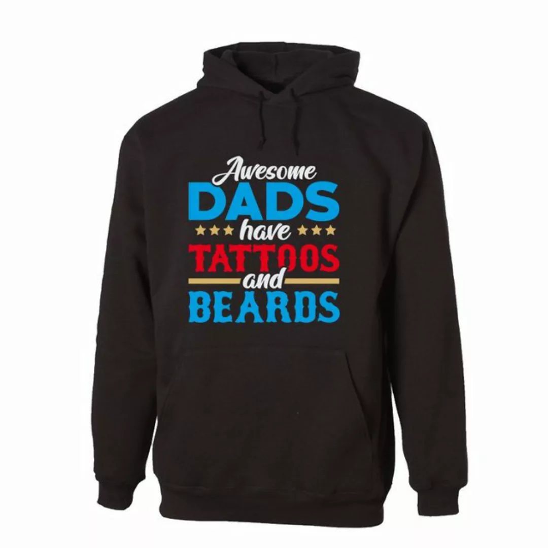 G-graphics Hoodie Awesome Dads have Tattoos and Beards Unisex, mit Frontpri günstig online kaufen