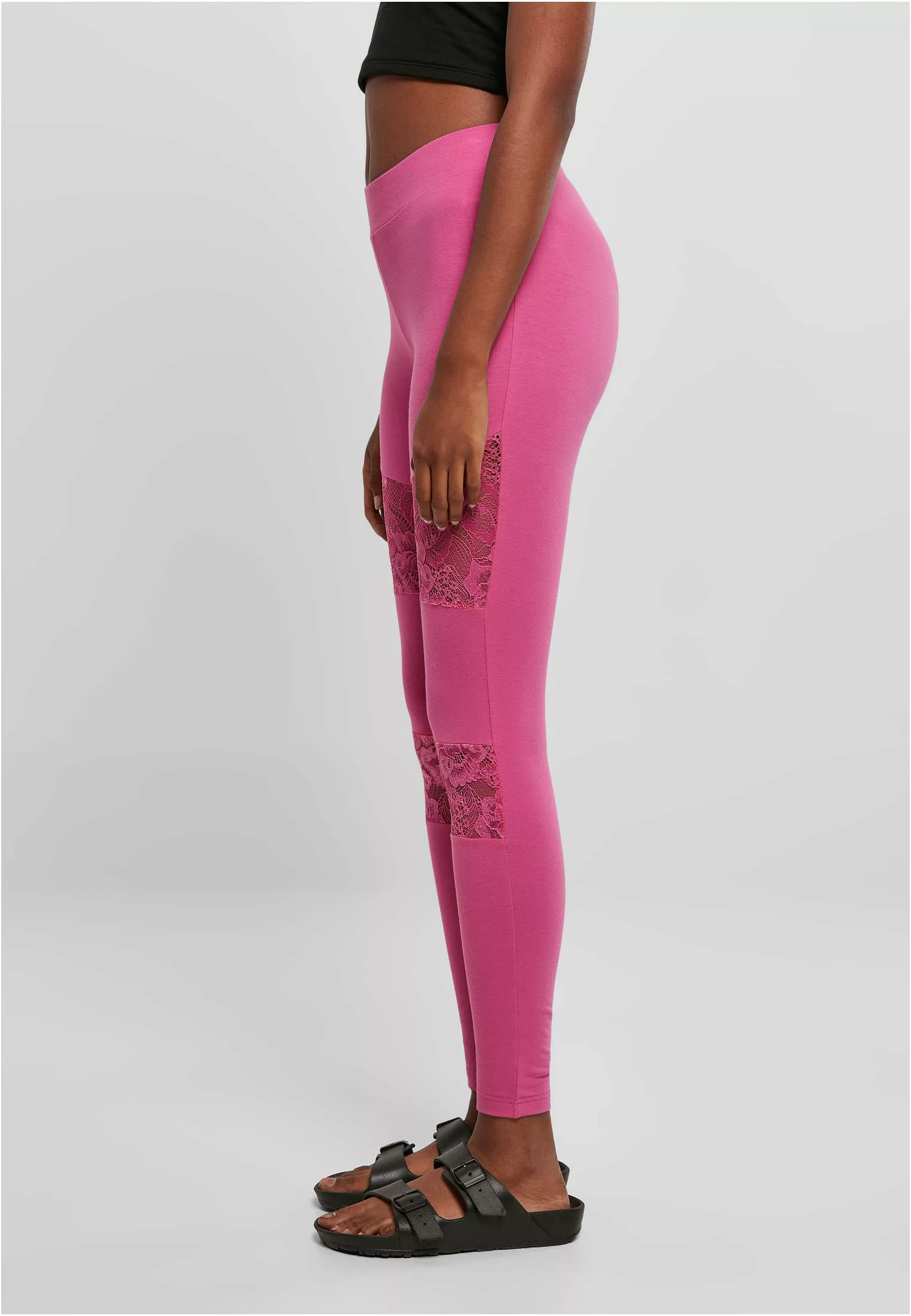 URBAN CLASSICS Leggings "Urban Classics Damen Ladies Laces Inset Leggings", günstig online kaufen