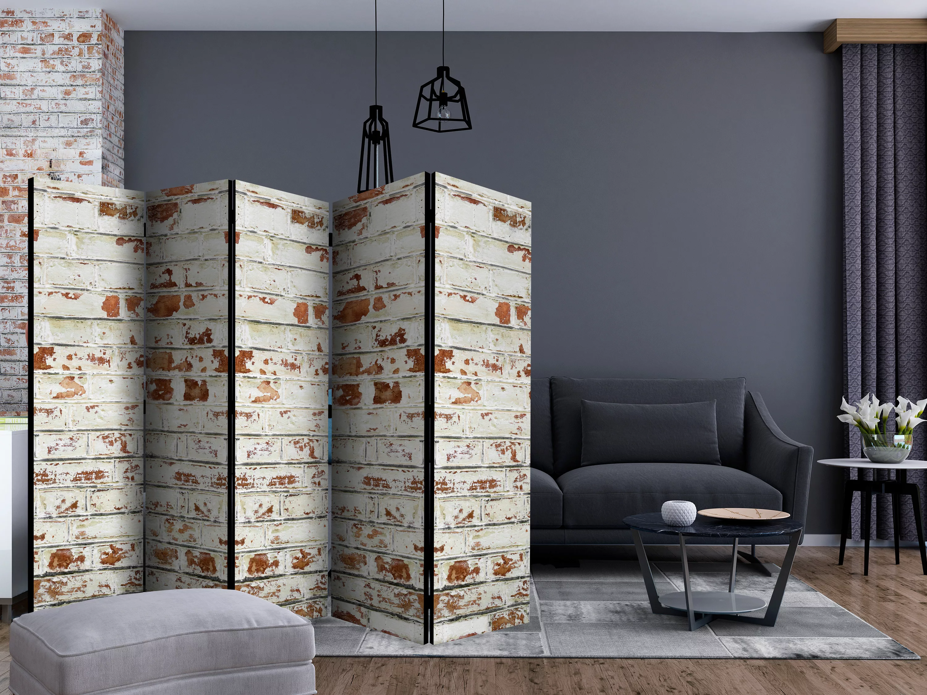 5-teiliges Paravent - Brick Story Ii [room Dividers] günstig online kaufen