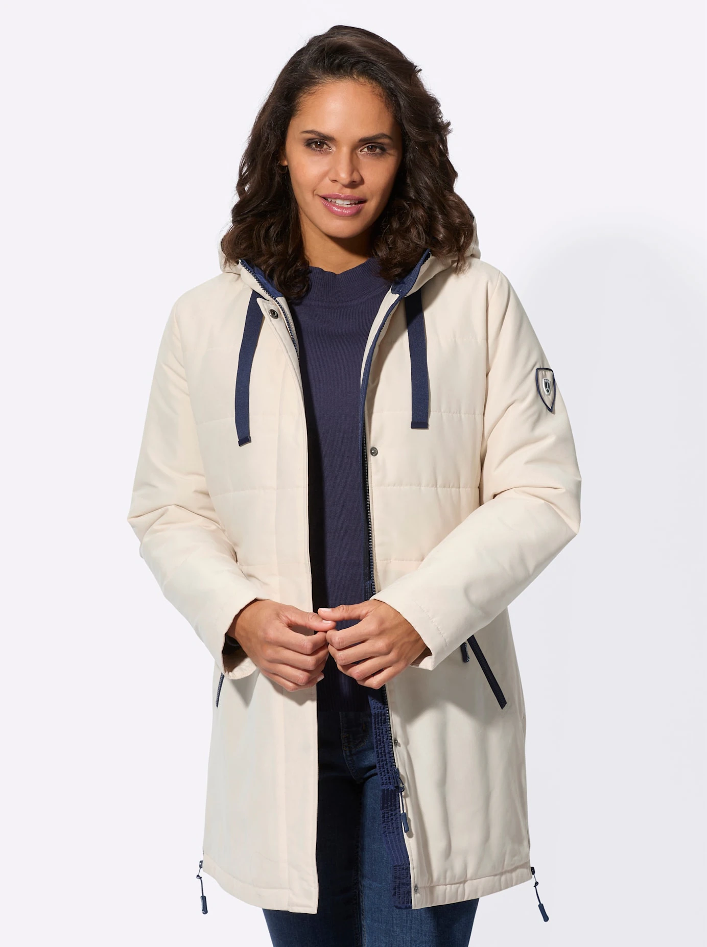 Casual Looks Langjacke, mit Kapuze günstig online kaufen