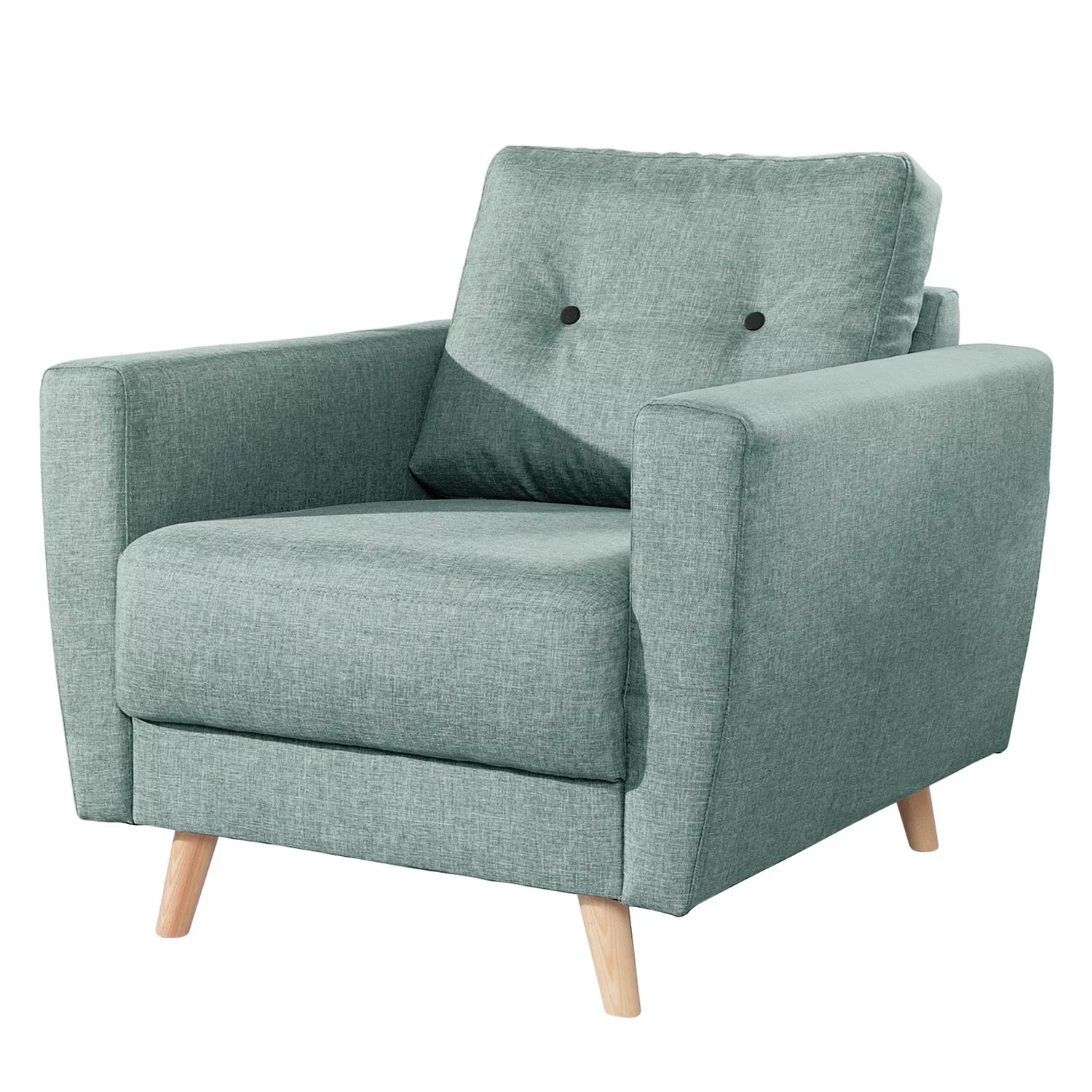home24 Mørteens Sessel Sola Mintgrau Webstoff 79x90x90 cm (BxHxT) günstig online kaufen