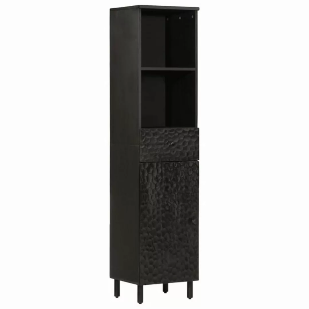 vidaXL Waschbeckenunterschrank Badschrank Schwarz 38x33x160 cm Massivholz ( günstig online kaufen