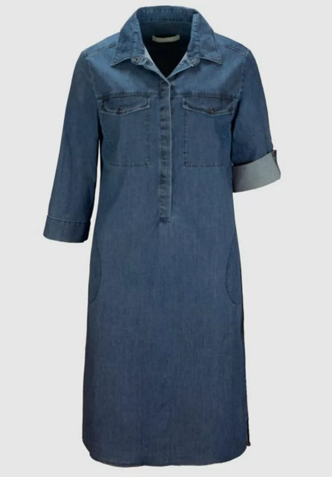 bianca Jeanskleid ALIS mit modischem Hemdblusenkragen und Eingrifftaschen günstig online kaufen
