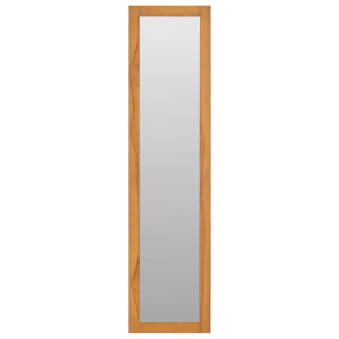 Wandspiegel Mit Regalen 30×30×120 Cm Teak Massivholz günstig online kaufen