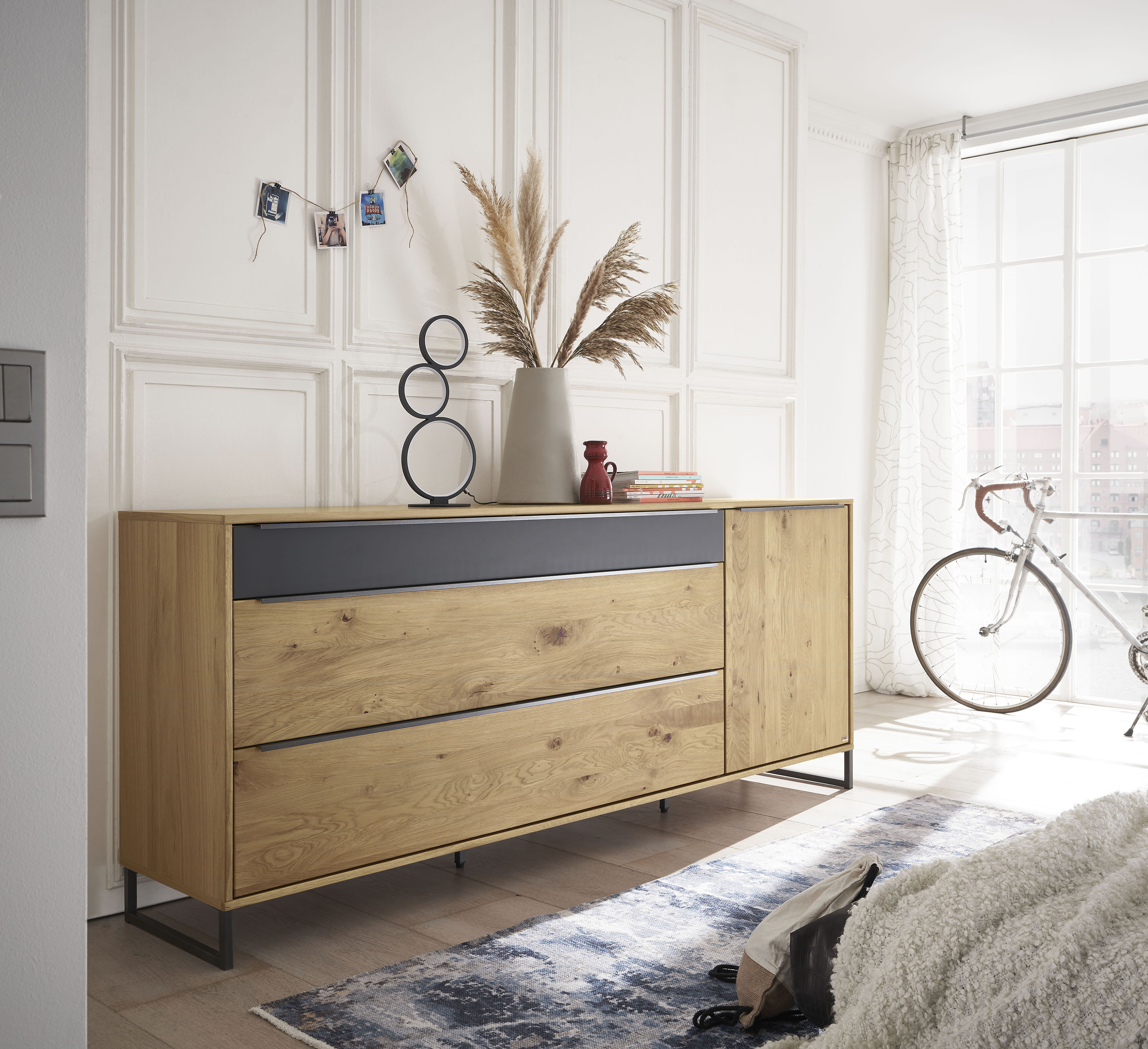 GALLERY M branded by Musterring Sideboard "Alan", Front in Eiche Bainco Mas günstig online kaufen