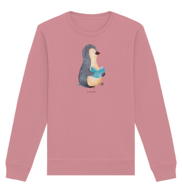 Mr. & Mrs. Panda Longpullover Größe L Pinguin Buch - Canyon Pink - Geschenk günstig online kaufen