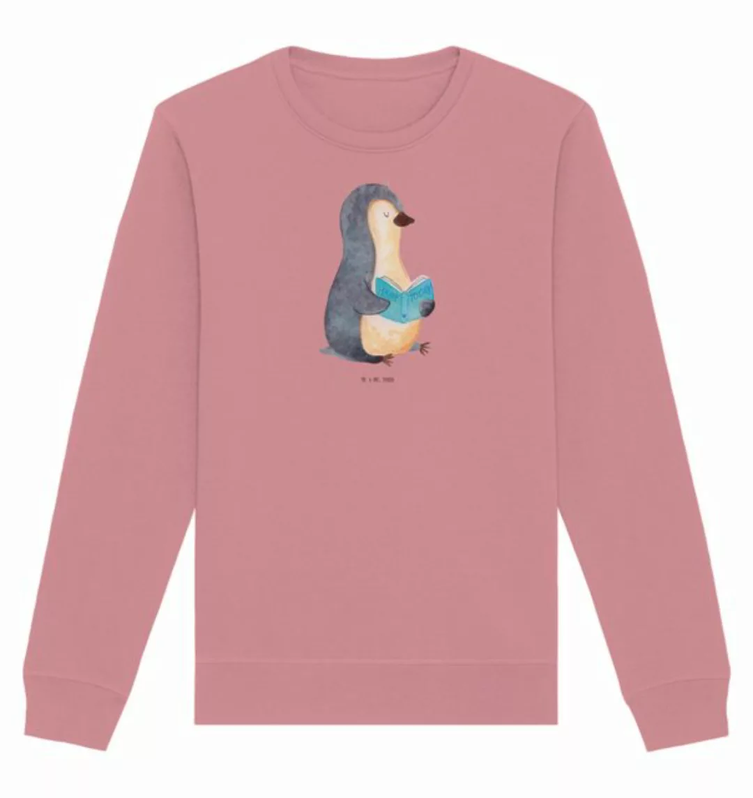 Mr. & Mrs. Panda Longpullover Pinguin Buch Größe L - Canyon Pink - Geschenk günstig online kaufen