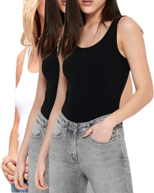 ONLY Tanktop (Set) Basic Top Unifarben im 3er Pack günstig online kaufen