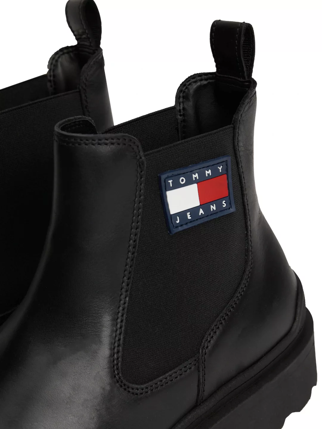 Tommy Jeans Chelseaboots "TJM LEATHER CHELSEA BOOT", Blockabsatz,Businessmo günstig online kaufen