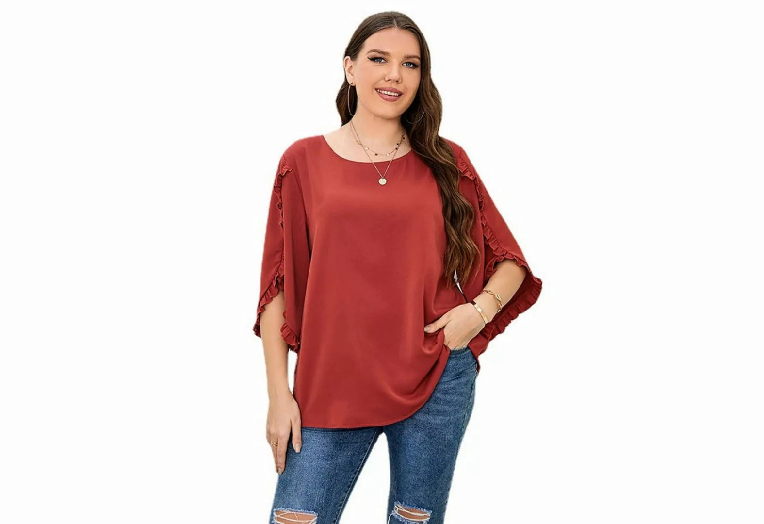 YRIIOMO T-Shirt Plus Größe Damen Hemd Lose Top T-Shirt günstig online kaufen