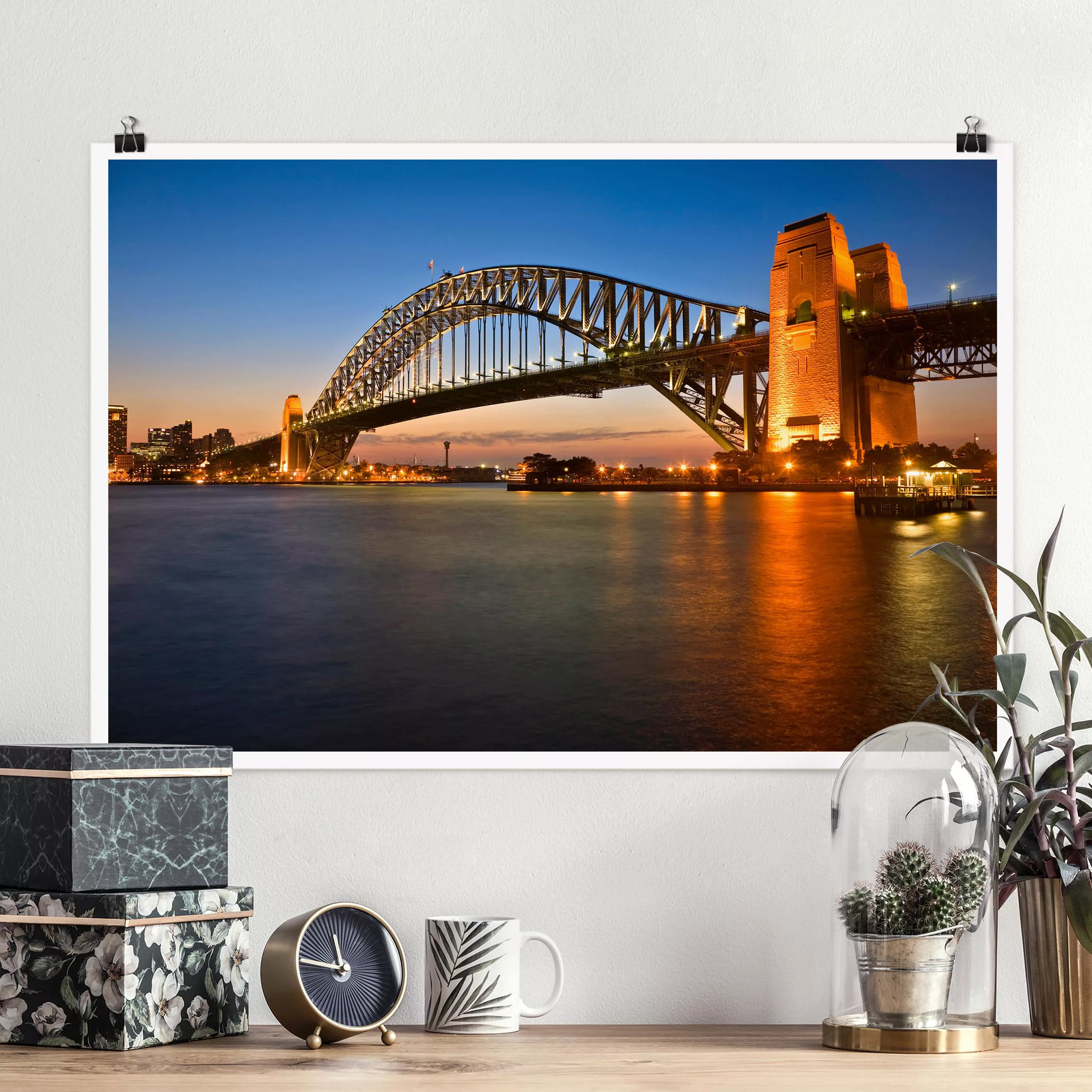 Poster Architektur & Skyline - Querformat Harbour Brücke in Sydney günstig online kaufen