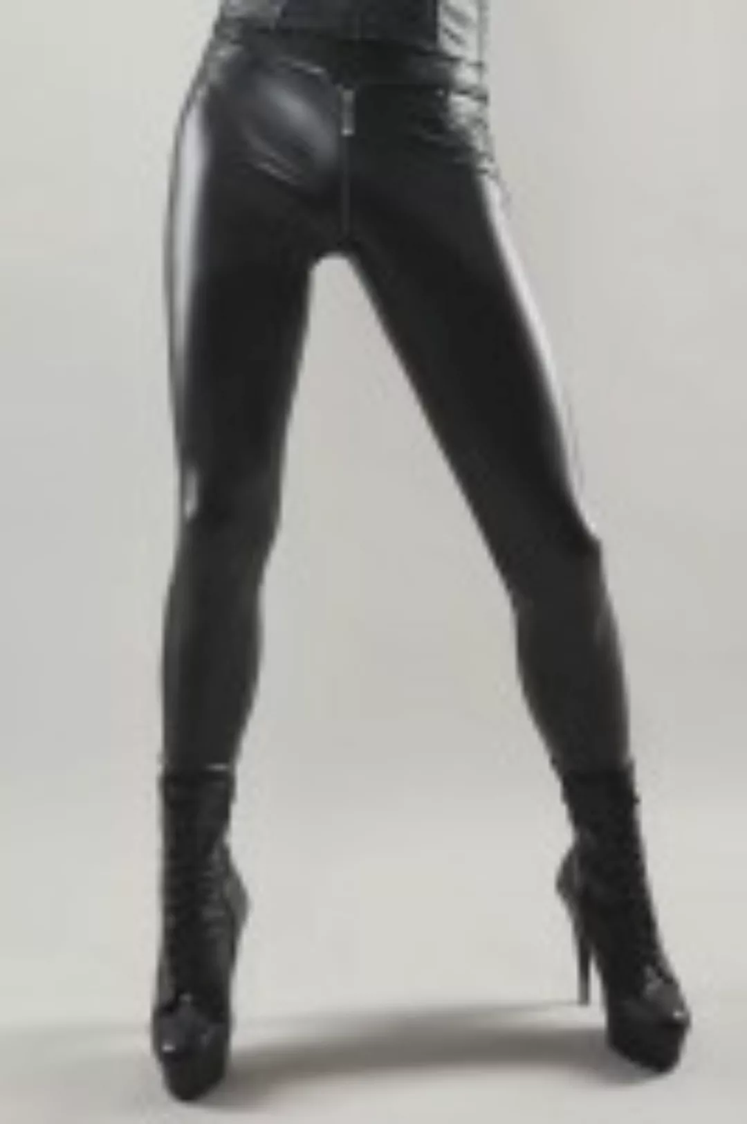 Wetlook-Leggins mit hoher Taille günstig online kaufen