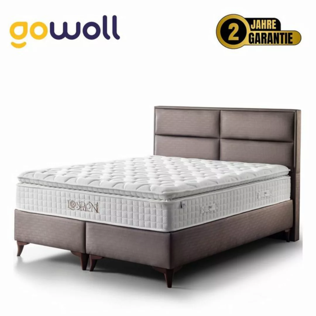 gowoll Boxspringbett London Bett Set mit Matratze Stauraum Bett mit Bettkäs günstig online kaufen