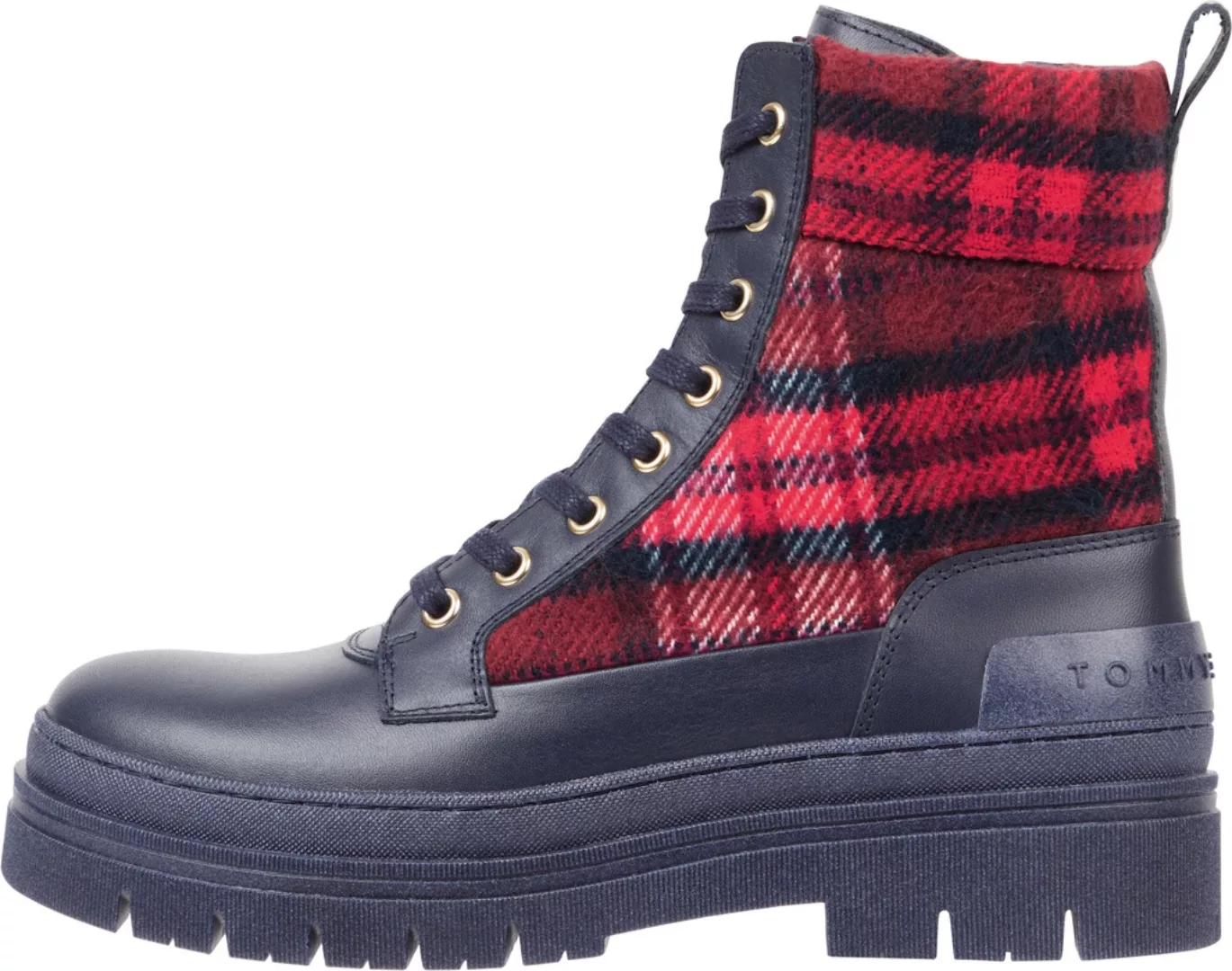 Tommy Hilfiger Schnürstiefelette "FEMININE TARTAN LACE UP BOOTIE", mit cool günstig online kaufen