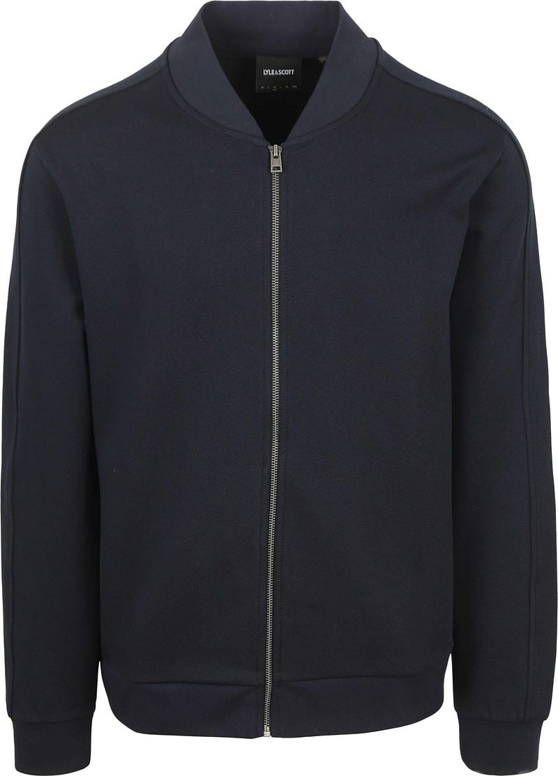 Lyle & Scott Cardigan Bomber Dark Navy - Größe XXL günstig online kaufen