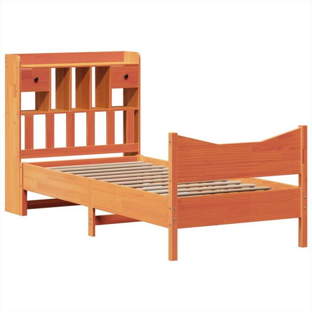 vidaXL Bett Massivholzbett ohne Matratze Wachsbraun 75x190 cm Kiefernholz günstig online kaufen