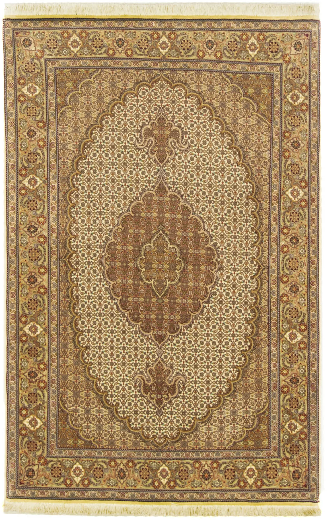 morgenland Teppich »Täbriz 50 Raj Teppich handgeknüpft beige«, rechteckig günstig online kaufen