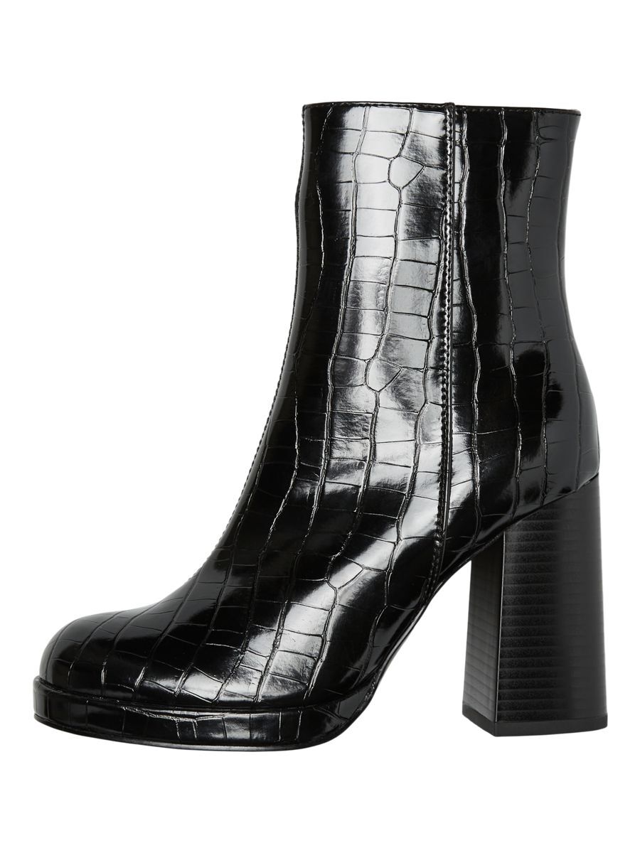 VERO MODA Croco High Heeled Boots Damen Schwarz günstig online kaufen