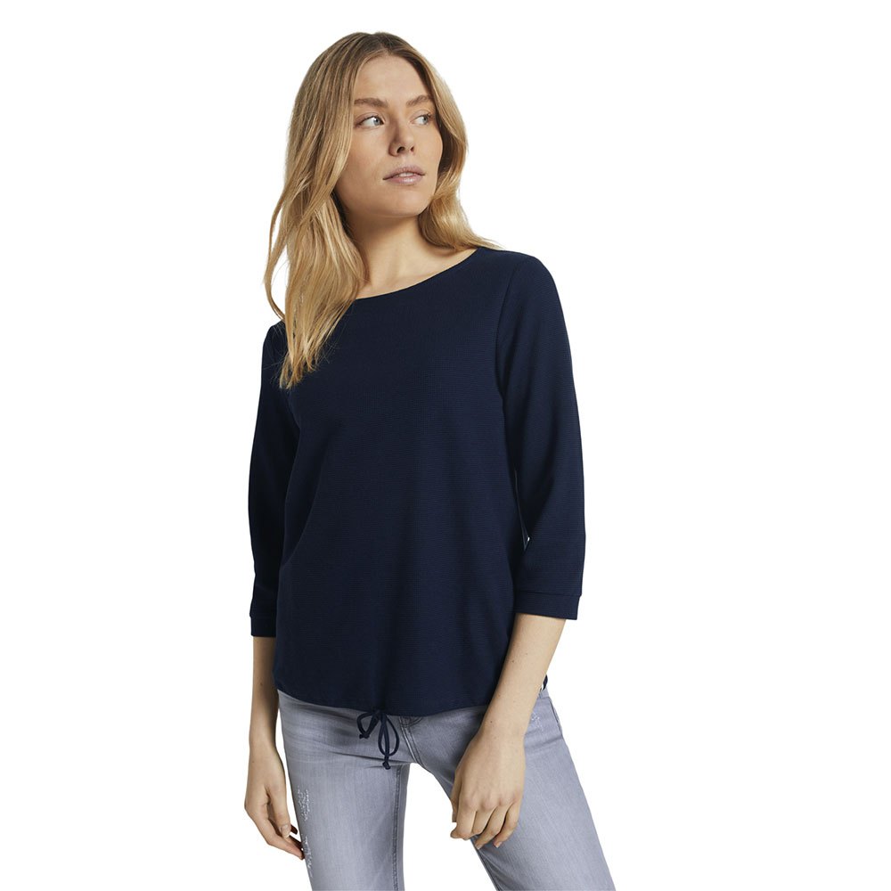 TOM TAILOR 3/4-Arm-Shirt "TT Shirt 3/4-Arm", mit Bindeband am Saum günstig online kaufen