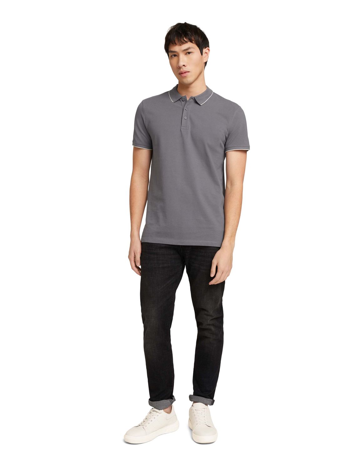 Tom Tailor Denim Herren Poloshirt TIPPING - Regular Fit günstig online kaufen