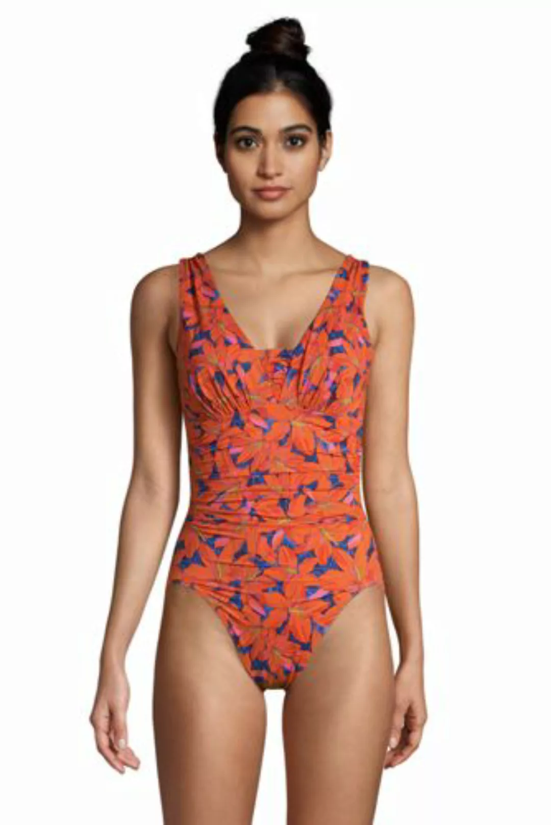 Gemusterter Shape-Badeanzug mit V-Ausschnitt SLENDER, Damen, Größe: M Norma günstig online kaufen