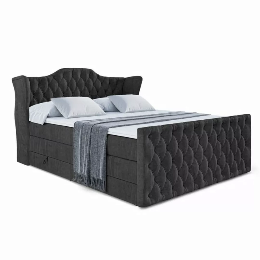 ALTDECOR Boxspringbett VILA-Z KING (Multipocket-Matratze H4, H3 Matratze Bo günstig online kaufen