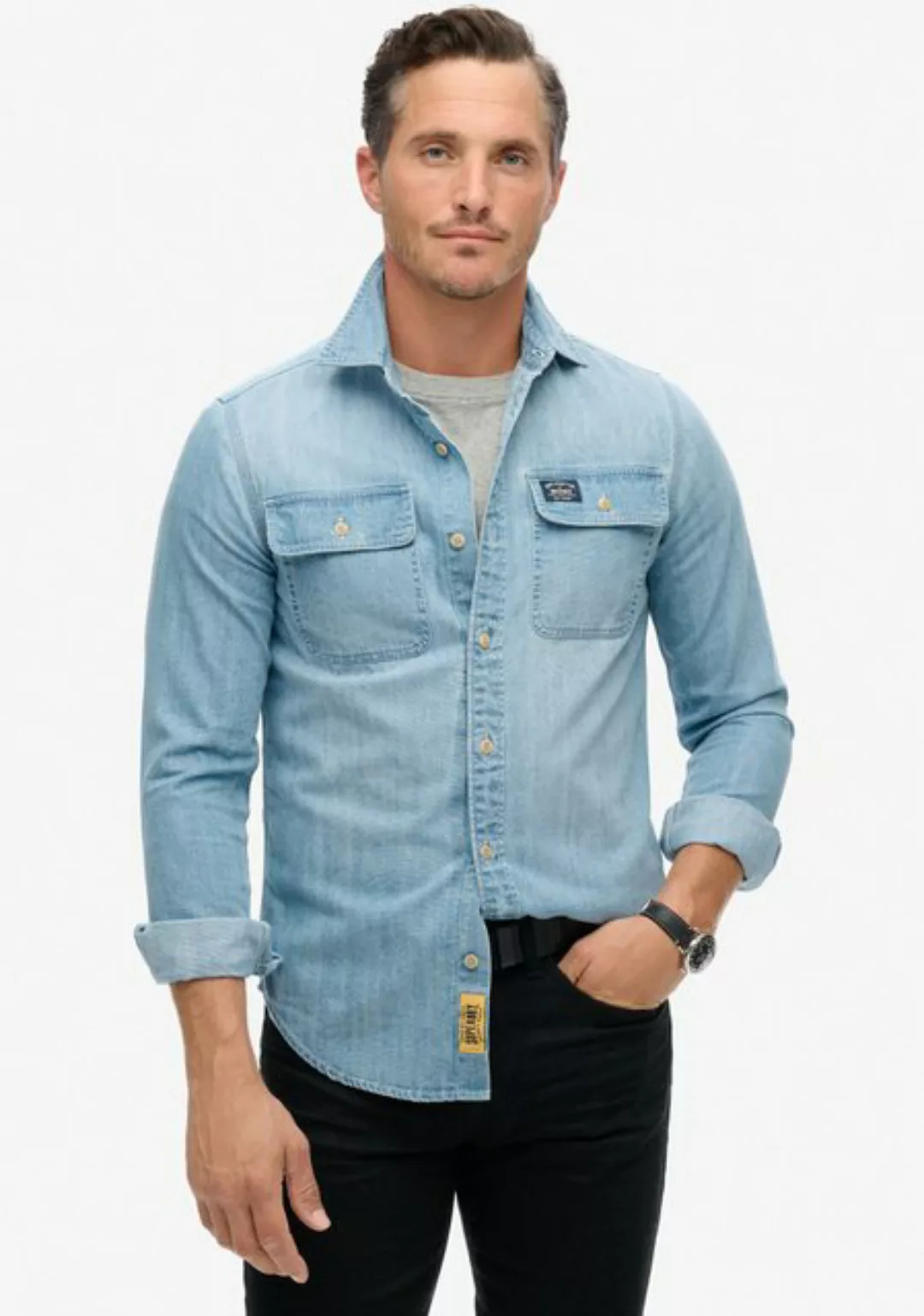 Superdry Langarmhemd EMBROIDERED WORKWEAR SHIRT günstig online kaufen