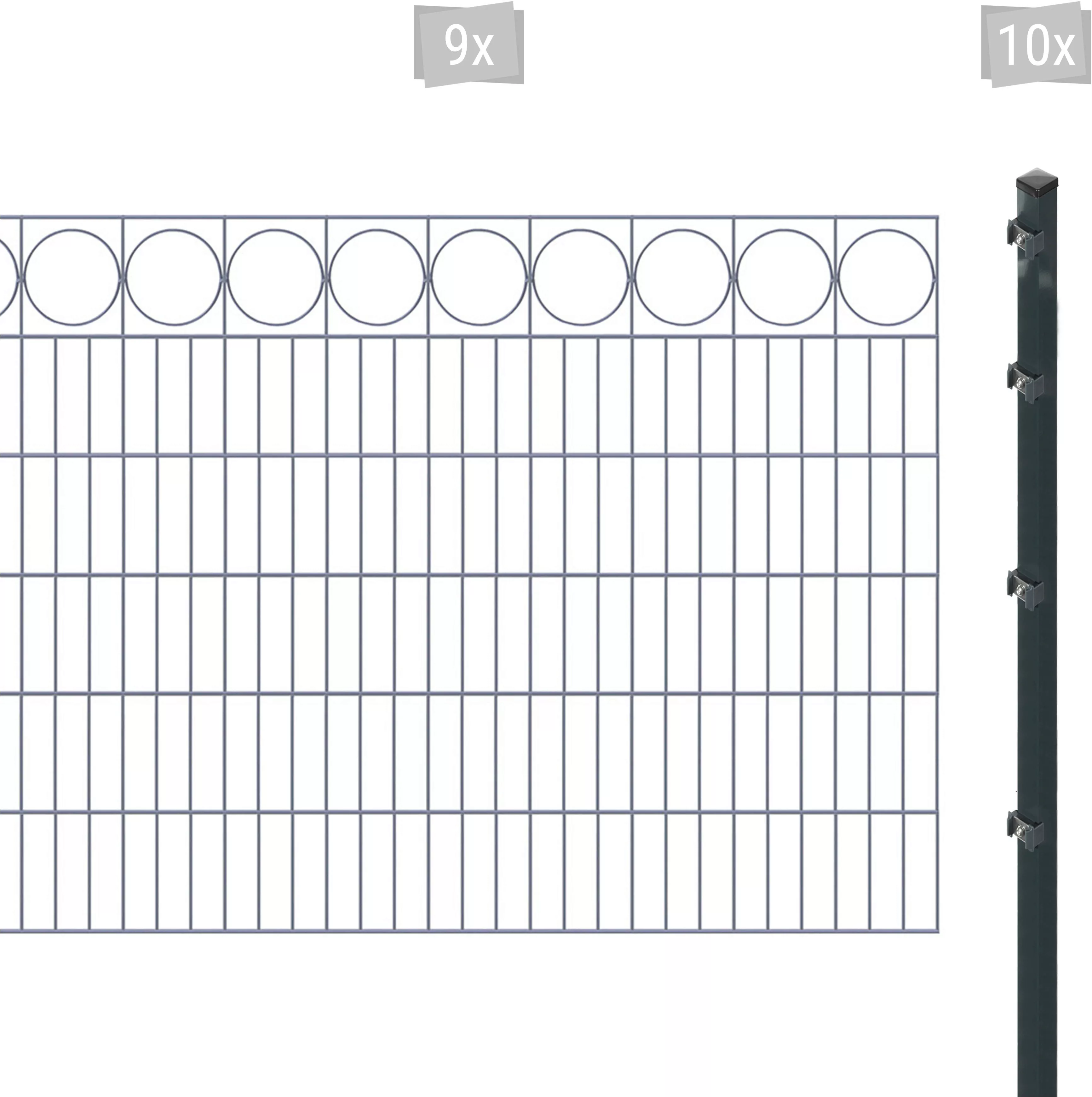 Arvotec Doppelstabmattenzaun "ESSENTIAL 120 zum Einbetonieren "Ring" mit Zi günstig online kaufen