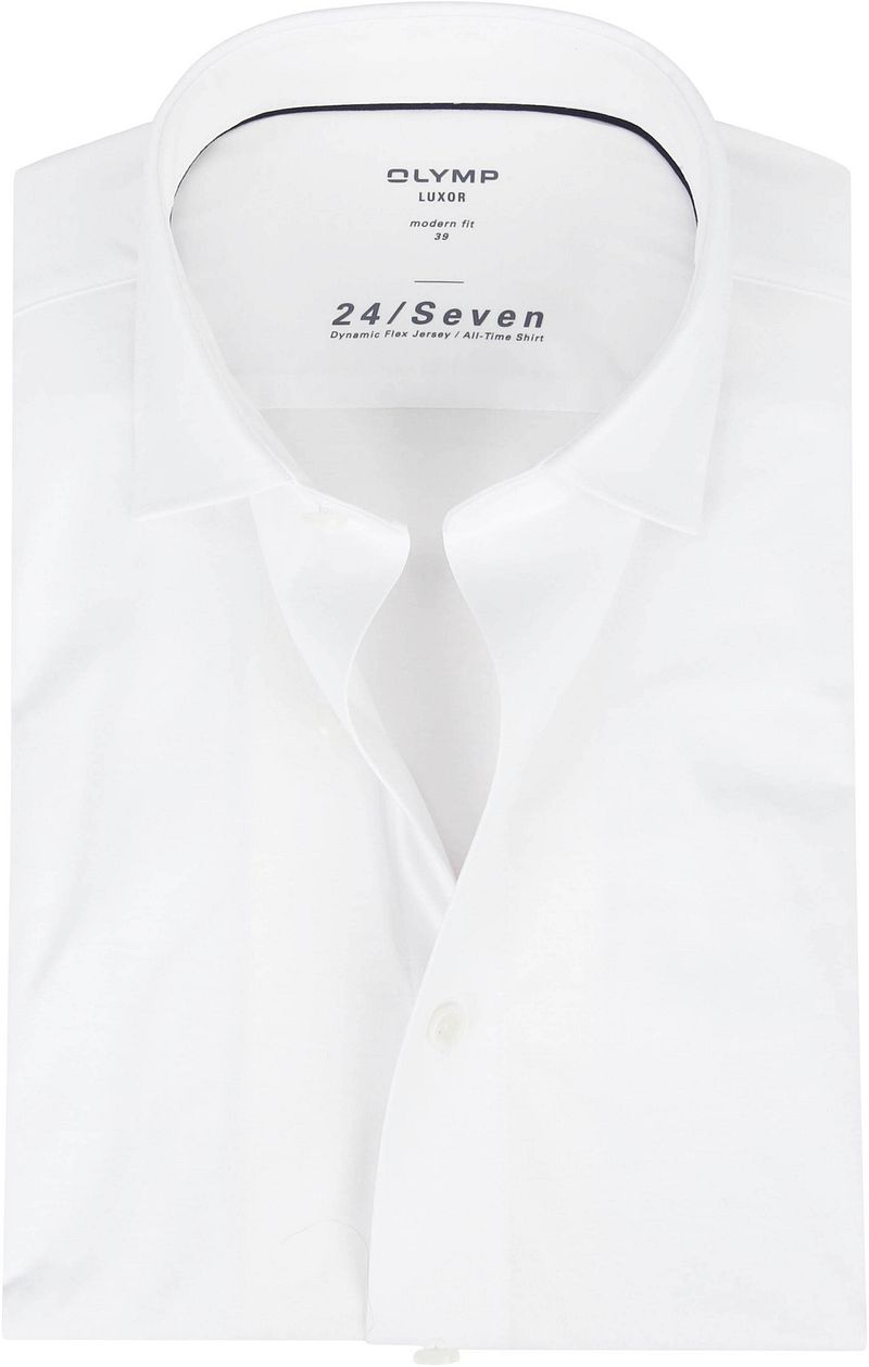 OLYMP Luxor Jersey Stretch Shirt 24/Seven Weiß - Größe 37 günstig online kaufen