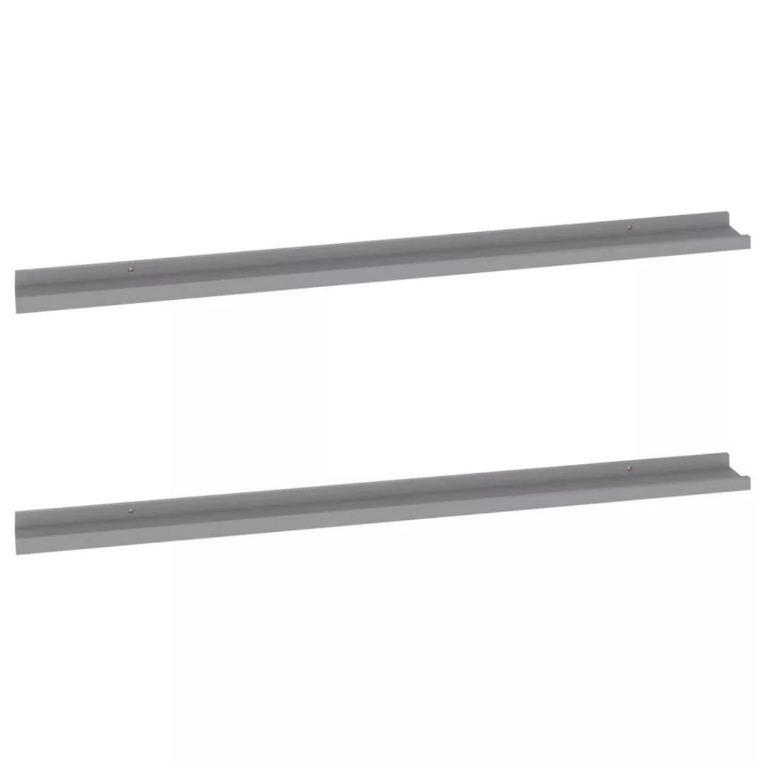 Wandregale 2 Stk. Grau 115x9x3 Cm günstig online kaufen