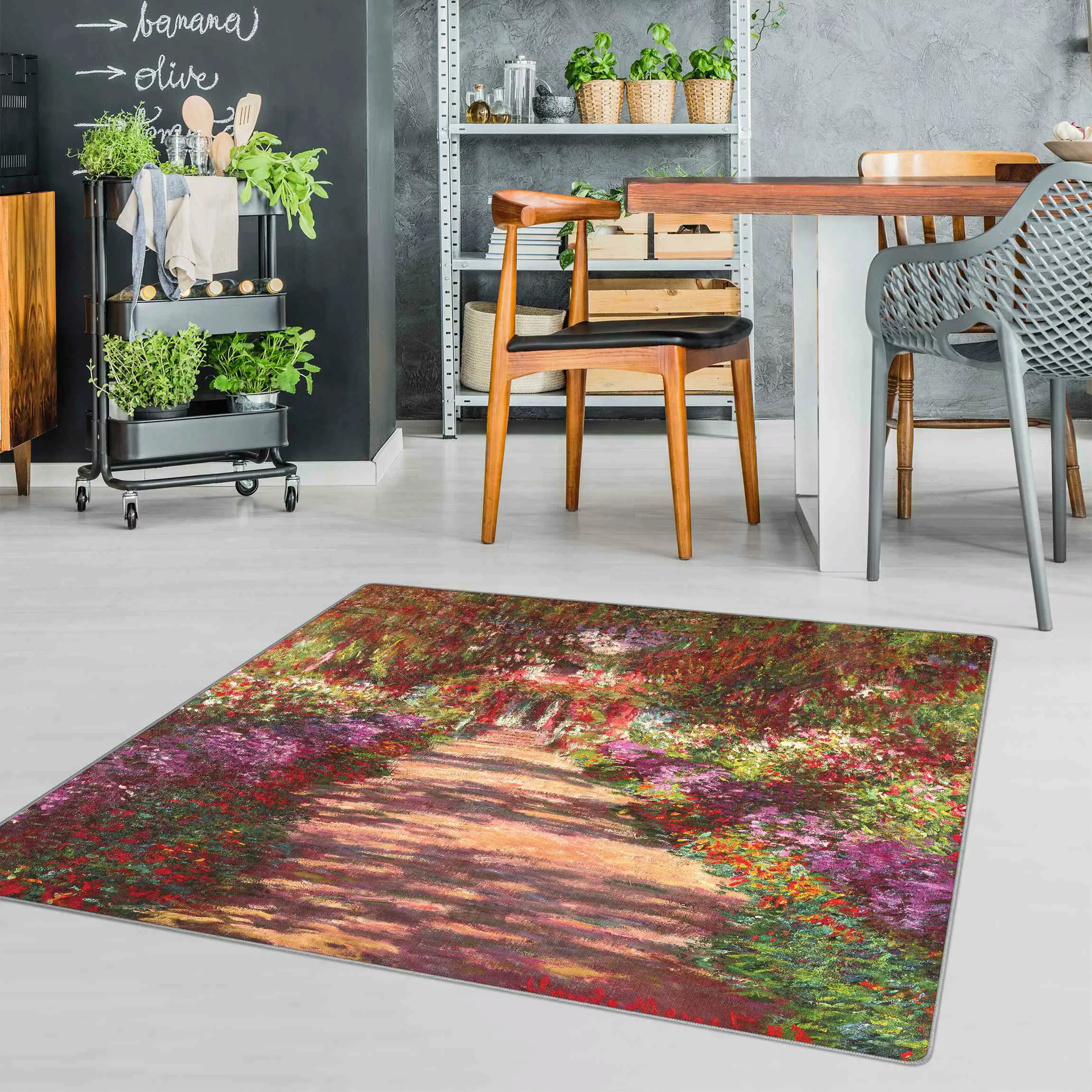 Teppich Claude Monet - Weg in Monets Garten in Giverny günstig online kaufen