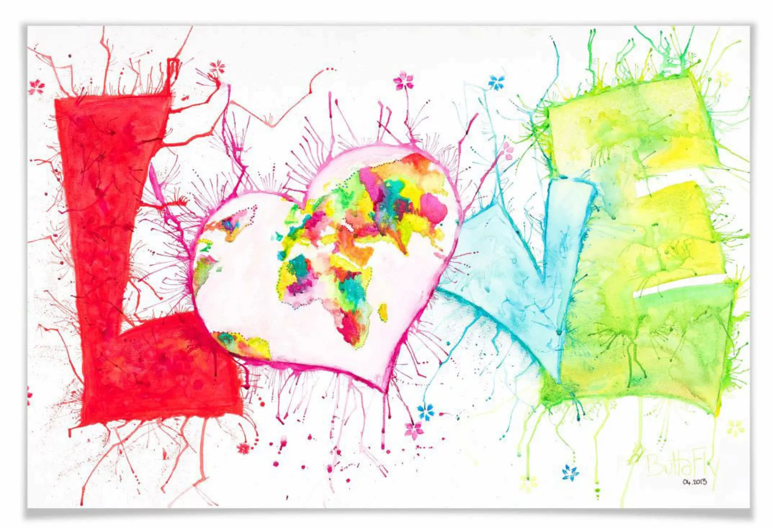 Wall-Art Poster "Love", Schriftzug, (1 St.) günstig online kaufen