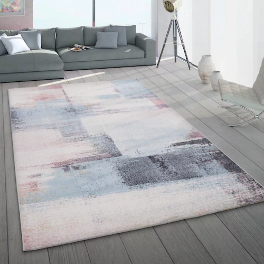 Paco Home Teppich »Mero 108«, rechteckig, Kurzflor, modernes Design, Pastel günstig online kaufen