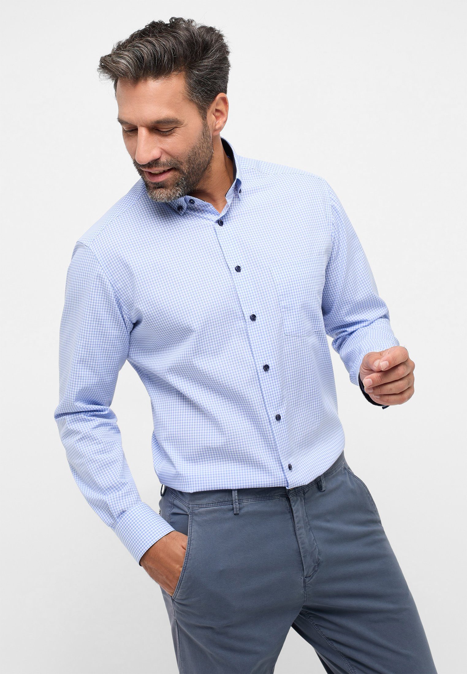 Eterna Langarmhemd MODERN FIT NON IRON günstig online kaufen