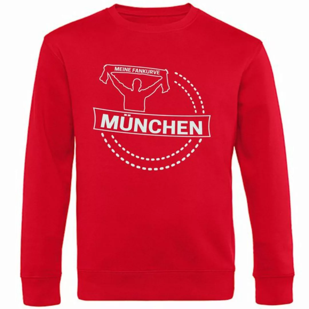 multifanshop Sweatshirt München rot - Meine Fankurve - Pullover günstig online kaufen