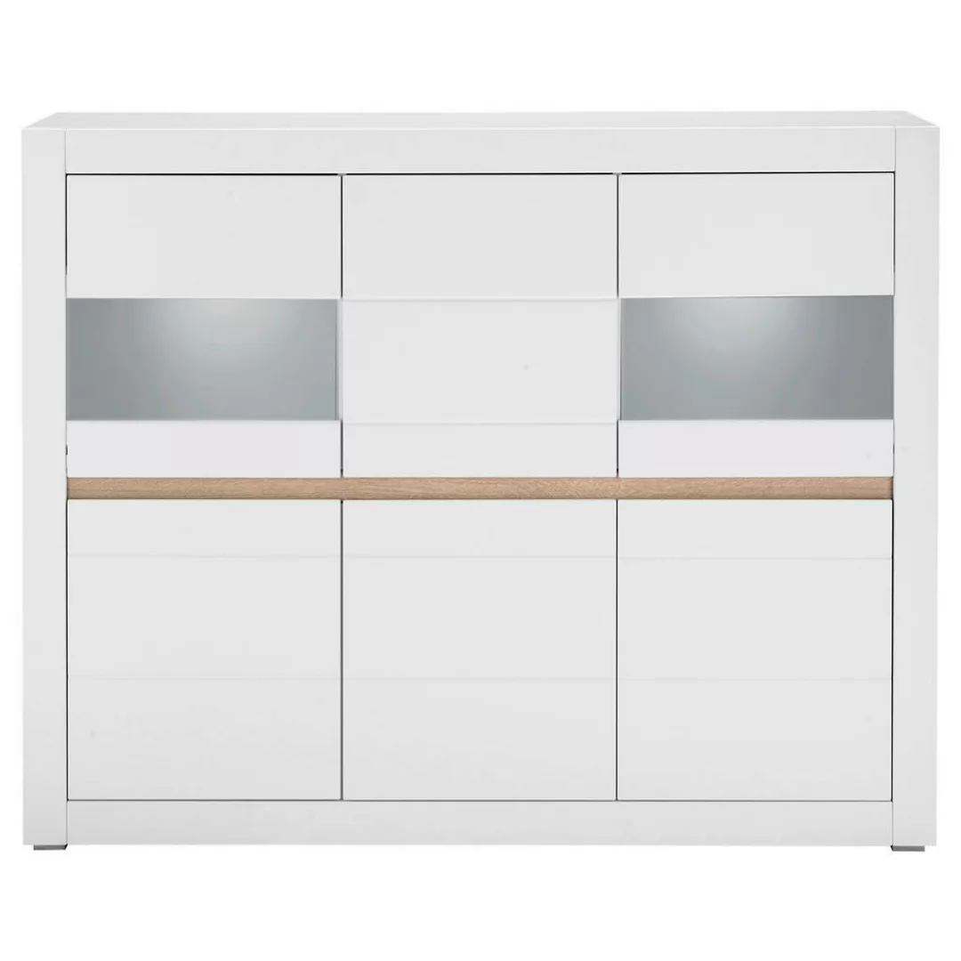 Highboard Chester weiß matt B/H/T: ca. 165x132x42 cm günstig online kaufen