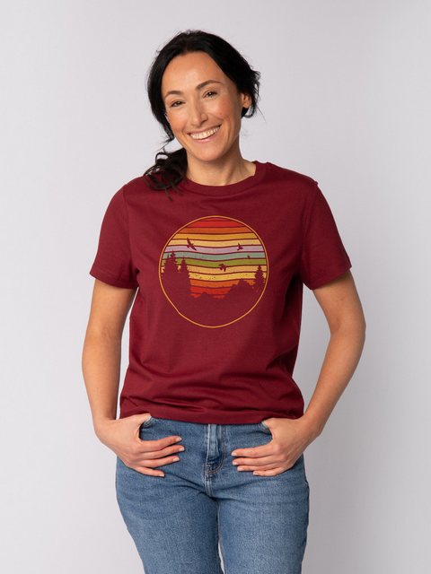 wat? Apparel T-Shirt Sunset Berge & Tannen günstig online kaufen