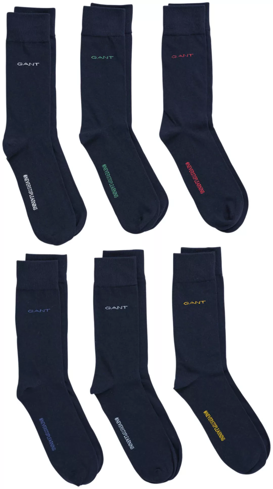 Gant Socken "D1. SOFT COTTON SOCKS 6-PACK", (Spar-Set, 6 Paar, 6er-Packung) günstig online kaufen