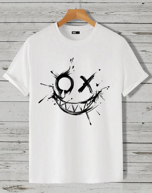 RMK T-Shirt RMK T-Shirt Herren Shirt Rundhals Vintage Smile Smiley in Unifa günstig online kaufen
