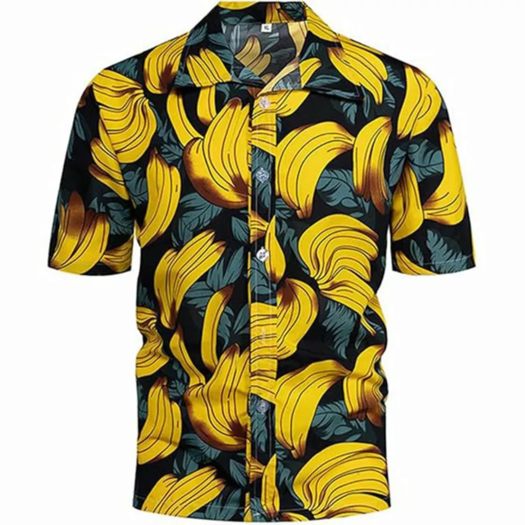 CHENIN T-Shirt Hawaii-Hemd Herren Funky Kurzarm-Hemd Herren bedrucktes Hawa günstig online kaufen