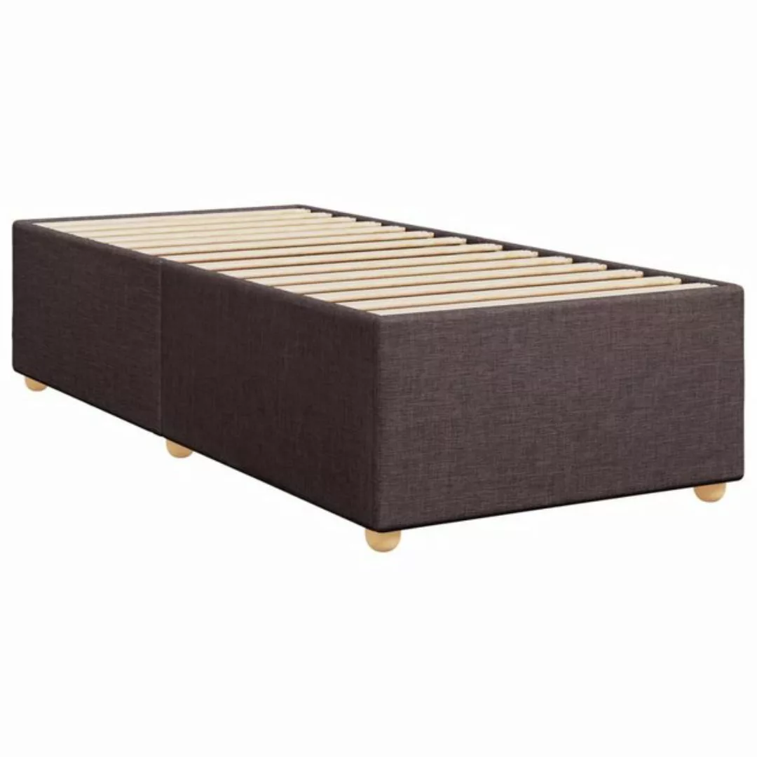 vidaXL Bett Bettgestell ohne Matratze Dunkelbraun 90x190 cm Stoff günstig online kaufen