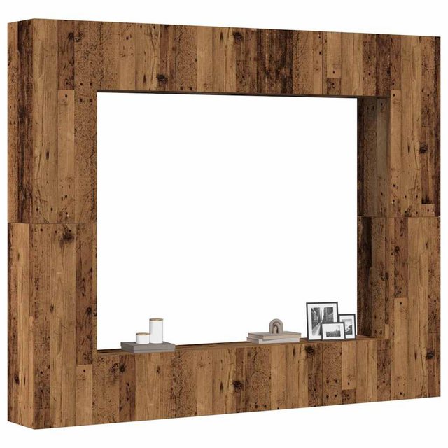 vidaXL Schrankmodule 8-tlg. TV-Schrank-Set Wandmontage Altholz-Optik Holzwe günstig online kaufen