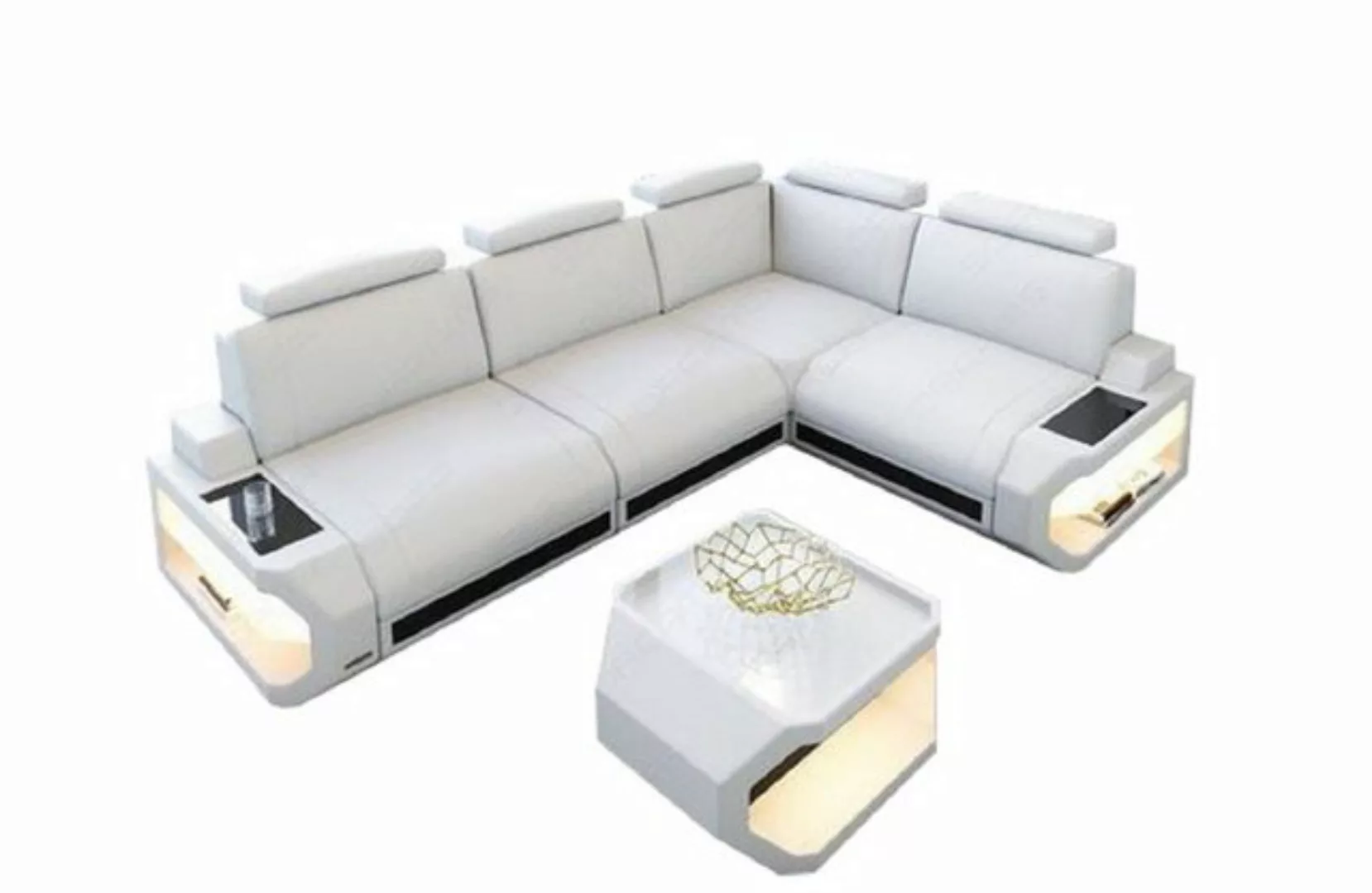 Sofa Dreams Ecksofa Leder Couch Siena L Form Ledersofa, L-Form Ledersofa mi günstig online kaufen