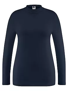 Shirt Stehkragen Anna Aura blau günstig online kaufen