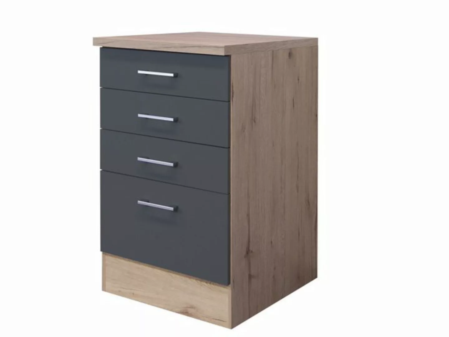 Flex-Well Schubkasten-Unterbau Schubkastenschrank - 50 cm breit - Basaltgra günstig online kaufen