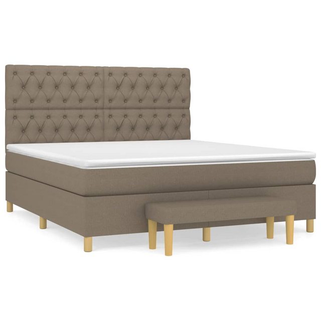 vidaXL Boxspringbett Boxspringbett mit Matratze und Fusshocker Stoff (160 x günstig online kaufen